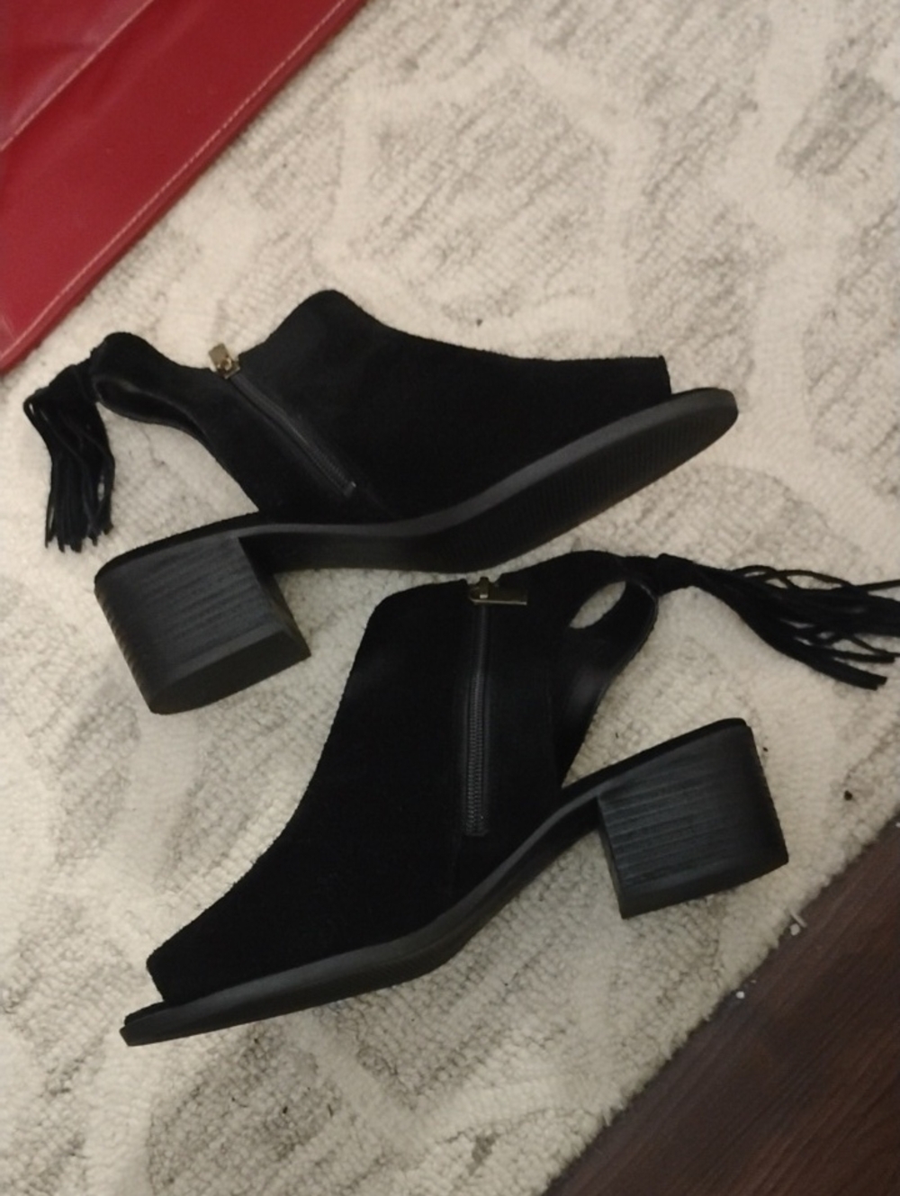 Koolaburra By Ugh Lene Black Suede Tassel Ankle Boots